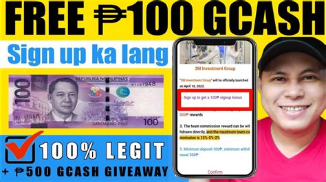FREE GCASH MONEY 2023: FREE 100 PESOS GCASH SIGN .